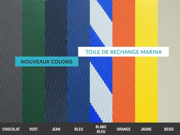 Transat Marina, nouvelles toiles textilène…
